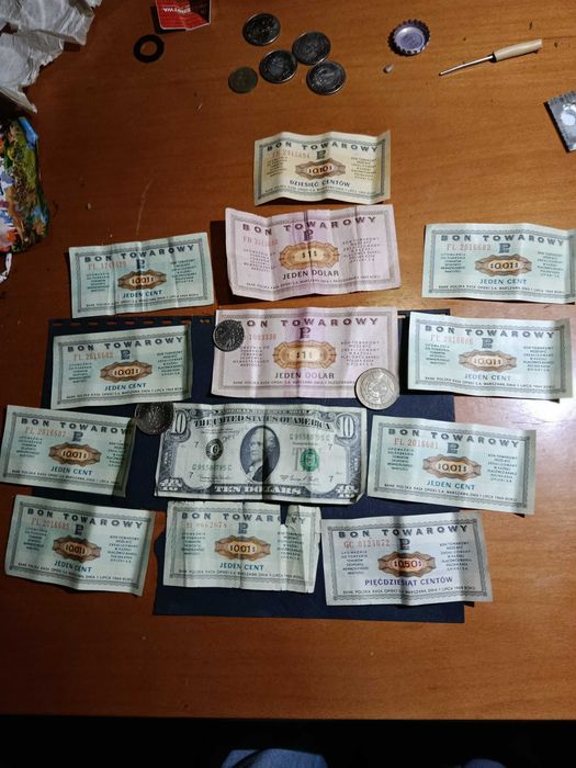 Banknoty 50zł 1981+bilon+bon towarowy 1969 (Pewex)+GRATIS: Żelazny krzyży wojskowy Niemiecki  za 70zł! Do negaocji.