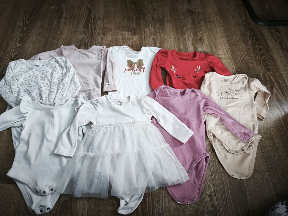 Zestaw body dla dziewczynki 8szt