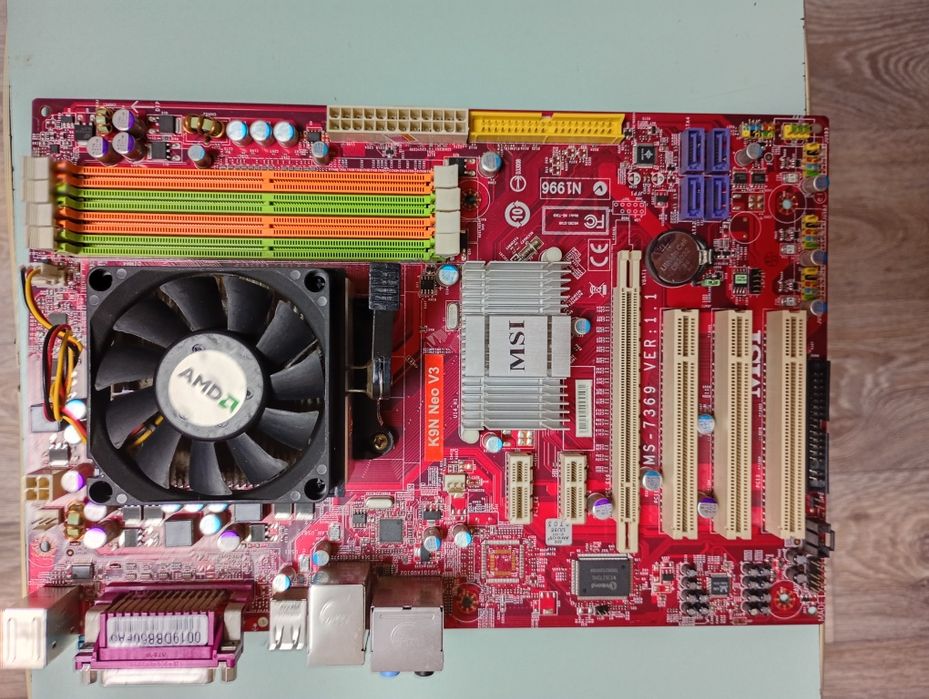 Материнська плата MSI K9N Neo V3 + CPU AMD Athlon X2 4200+ + Кулер