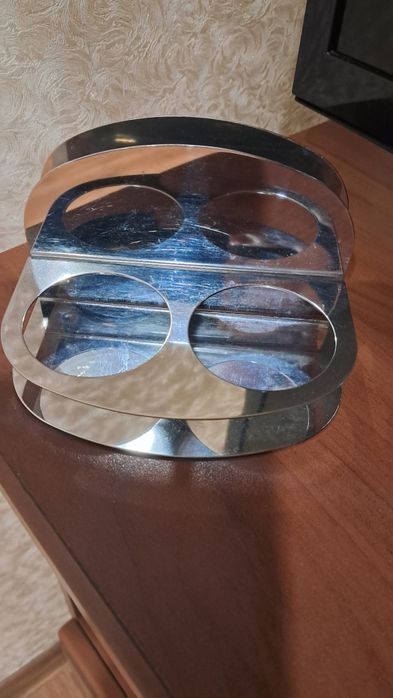 Подставка для специй нержавейка.  На две баночки