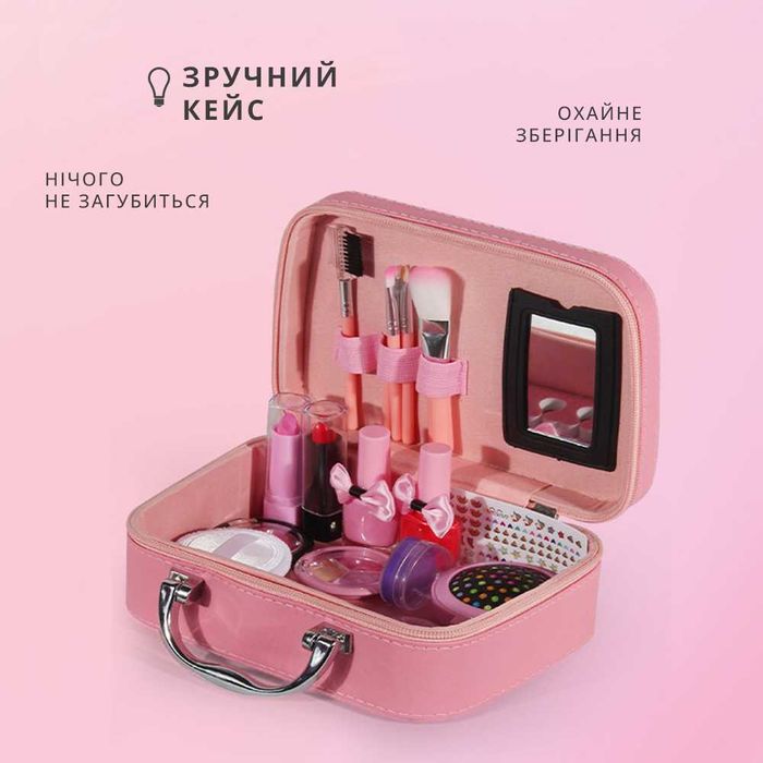 Набір дитячої косметики дівчаток косметичка тіні помад лак (іграшкова)