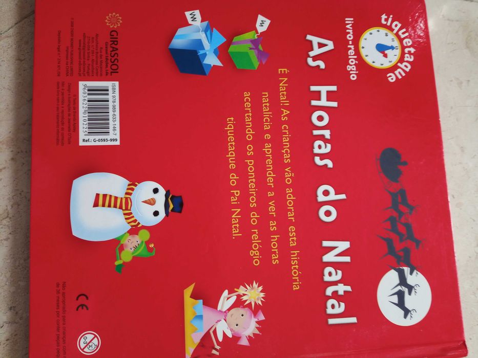 Livro com relógio "As Horas do Natal"