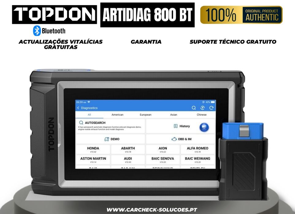 TOPDON ArtiDiag800 BT 2 Maquina de Diagnóstico Automóveis