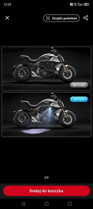 Oświetlenie dodatkowe skrzydła anioła  moto skuter quad