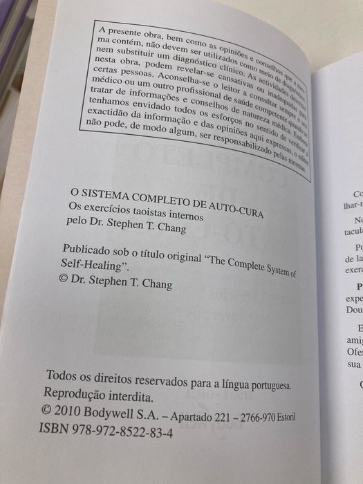 Livro "O Sistema Completo de Auto-Cura", de Dr. Stephen Chang