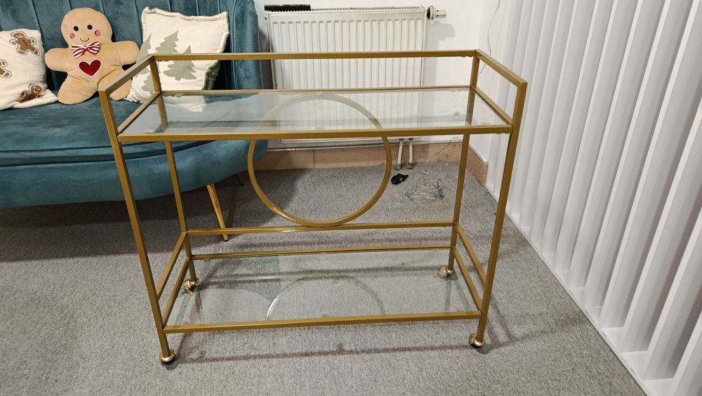 Konsola szklane półki