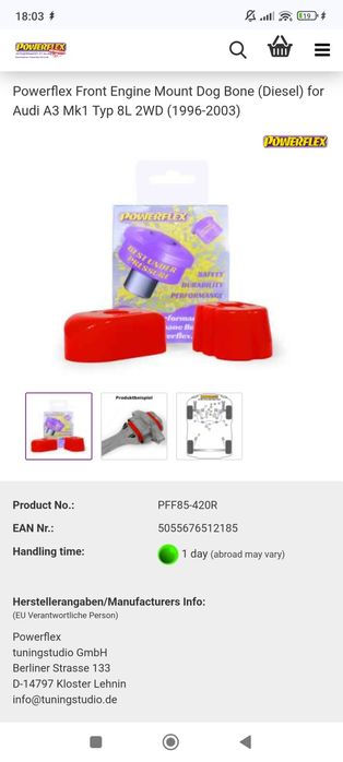 Buchas PowerFlex para apoios do motor  Audi,VW,SEAT,Skoda