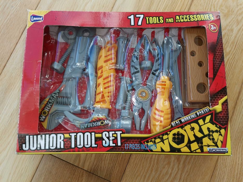 Caixa de ferramentas para brincar (junior tool set - 17 peças)