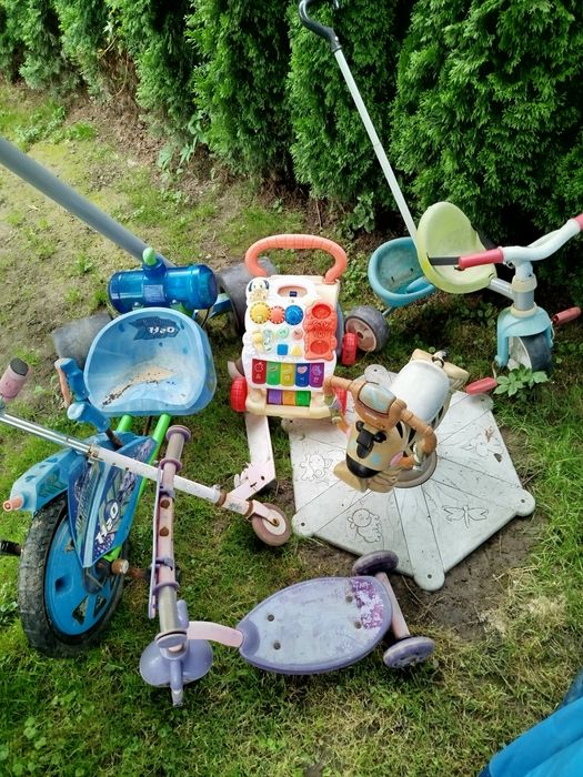 Zabawki ogrodowe dla dzieci kulajnoga rowerek skoczek