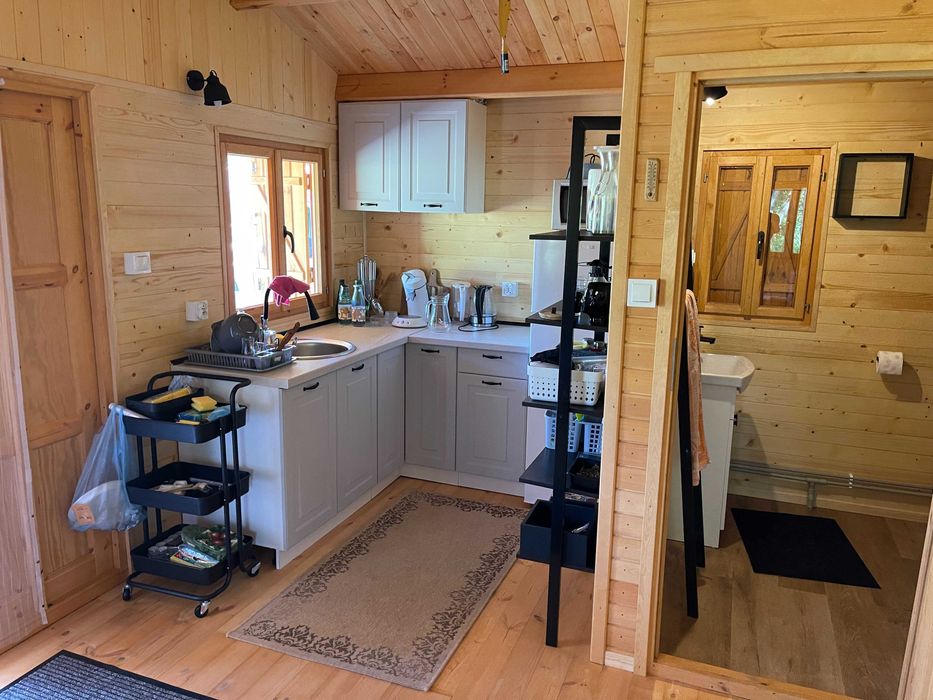 domek drewniany domki drewniane letniskowy z drewna dom 35 m2 WARBIT