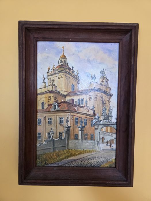Картина олія з рамою на полотні