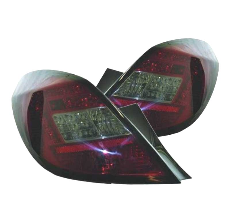 FAROLINS TRASEIROS LED OPEL CORSA D 5P 06-11 VERMELHO BRANCO ESCURECIDOS