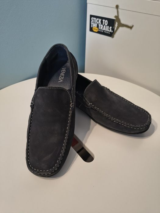 Mokasyny męskie Venezia granatowe