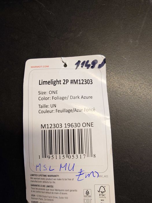 Nowy Namiot MARMOT Lime Light 2P