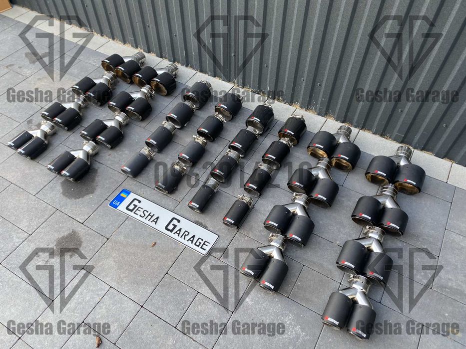 Насадки вихлопа вихлопу akrapovic акрапович 63, 76, 89, 101, 114 мм