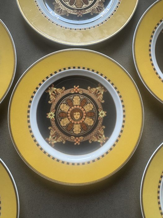 Conjunto 6 Pratos Versace Rosenthal "Barocco" – Detalhes em Ouro 24k (Originais/Novos)