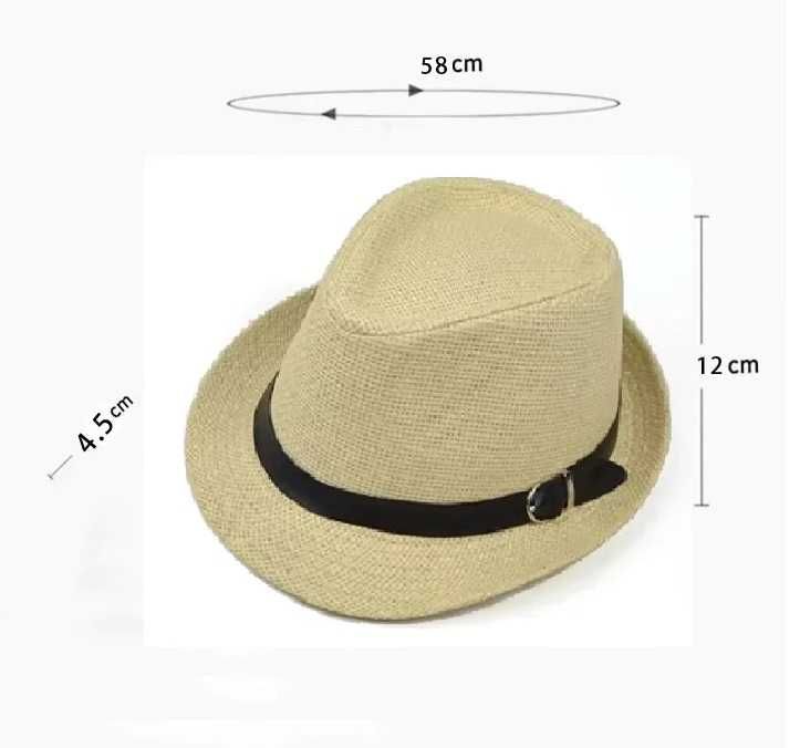 Kapelusz jazzowy w stylu brytyjskim z tkanego lnu.