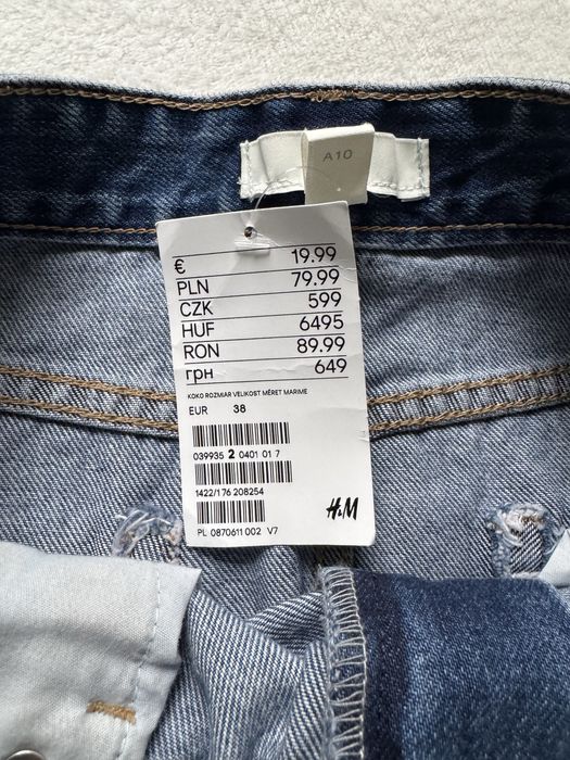 Nowa jeansowa spódnica H&M rozmiar 38 – klasyczny denim