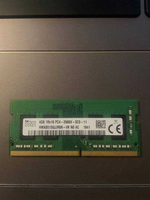 Оперативна памʼять ddr4 4gb sodimm 2666