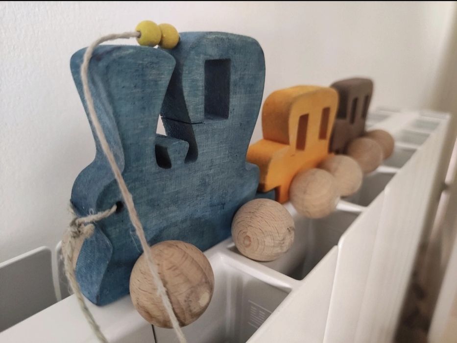 Comboio de Madeira colorido