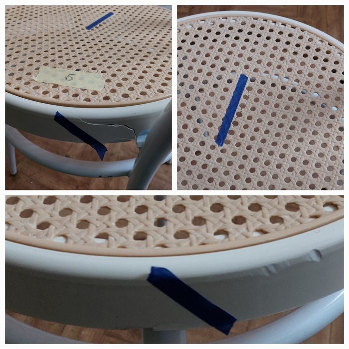 Zestaw 6 krzeseł metalowych – Styl Thonet / Bistro – Rattan