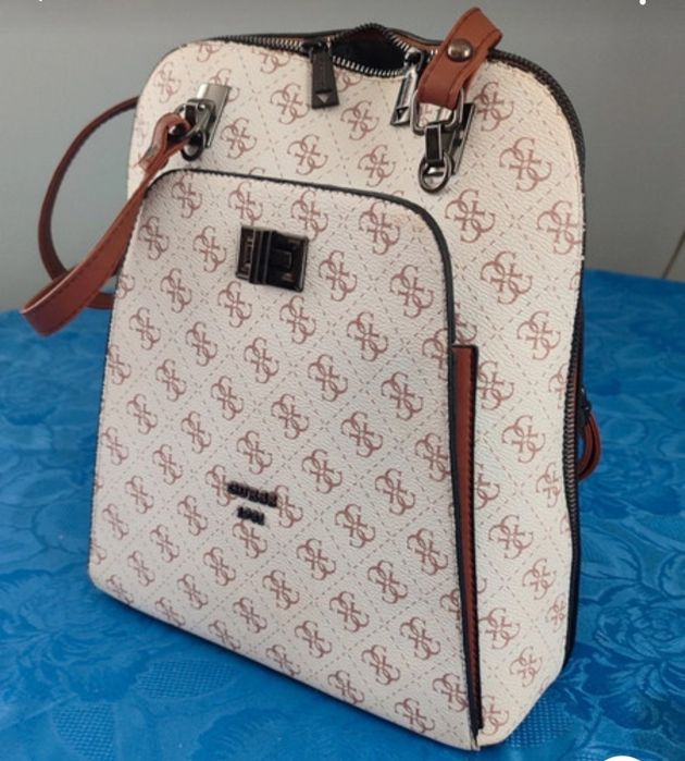 Torbą-plecak kremowy 30*25*12