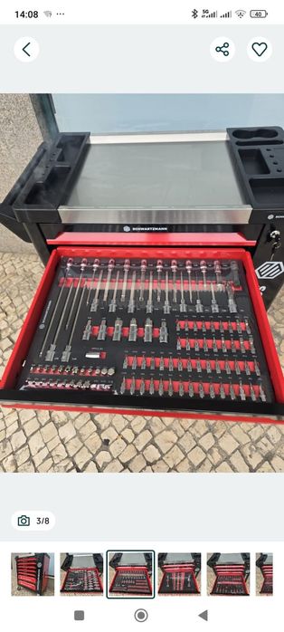 Carrinho 7 gavetas 6 gavetas completas