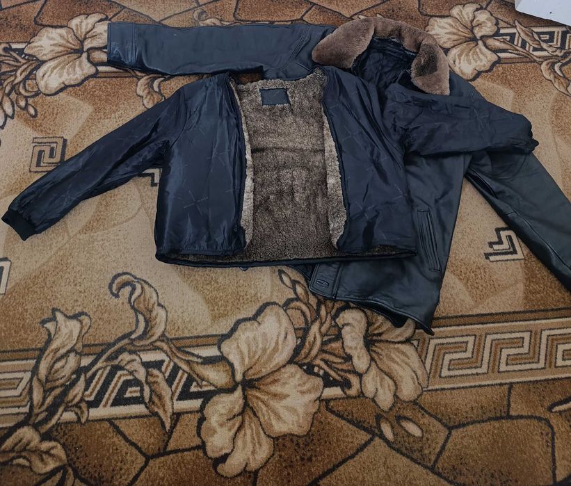 Кожана куртка з утепленням