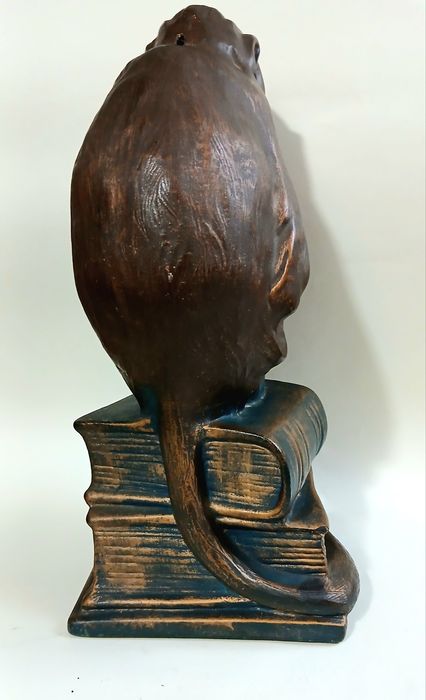 Винтажная большая керамическая копилка Обезьяна Дарвина 37 см