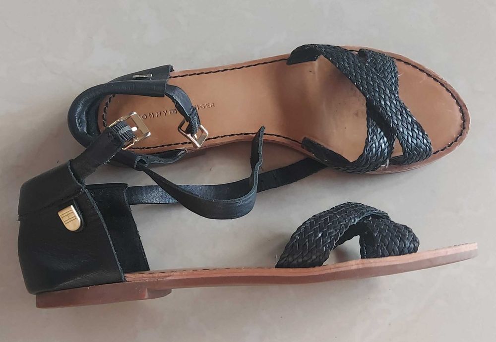 Sandały skórzane Tommy Hilfiger