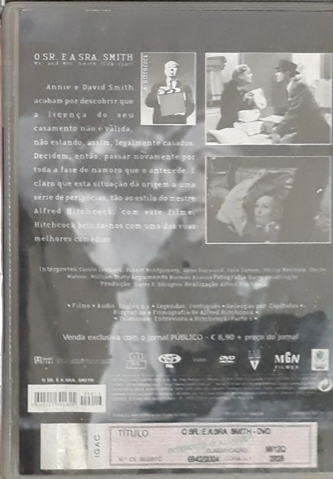 DVD O Sr. E a Sra. Smith de Hitchcock