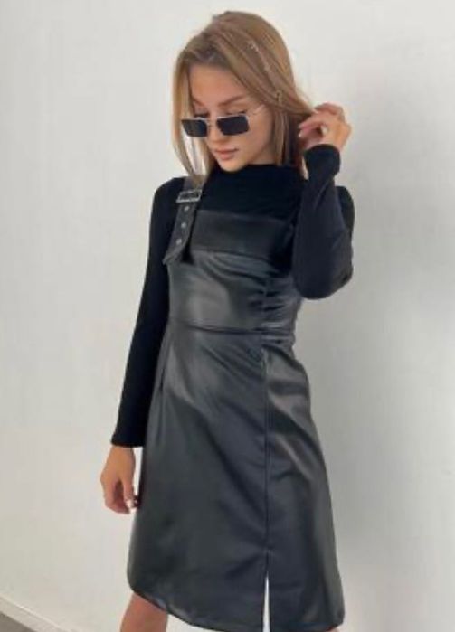 Шкіряний сарафан