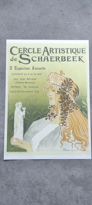 Piękny plakat Secesja Wystawa Sztuki