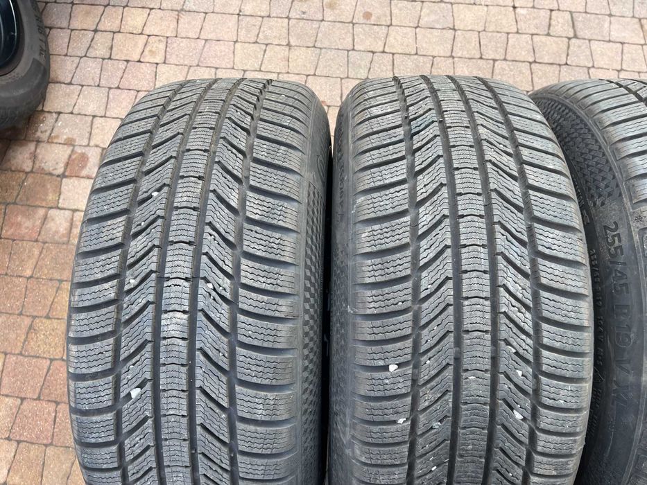 4129. Alufelgi 19" koła zimowe Tesla S Tesla Y czarne 5x120 Continental 255/45/19 2024r 7/8.5mm