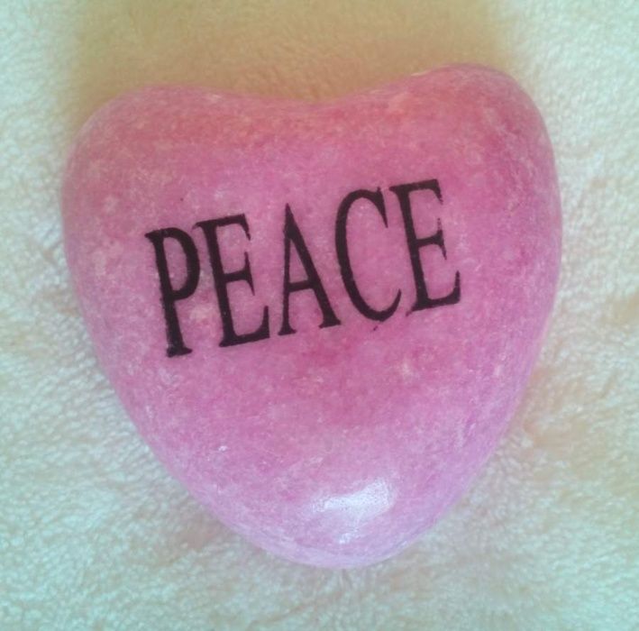 Pedra em forma de Coração - Peace - NOVA