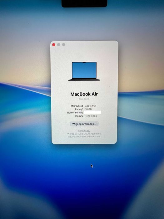Macbook Air m2 16GB 256GB