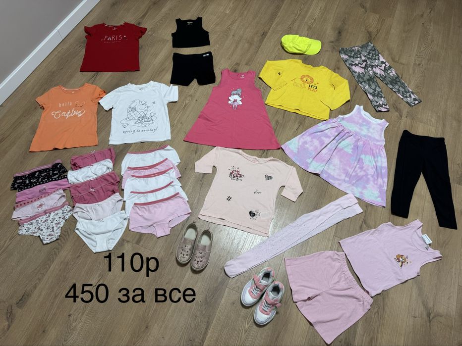 Лот одягу zara 98 110 116 літній пакет для дівчинки сукня футболка