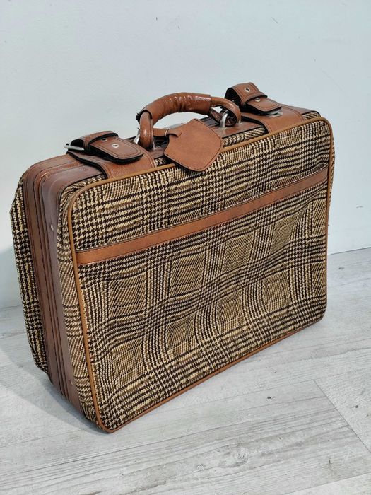 Stylowa Walizka Vintage / Retro – Lata 70./80. – Klasyczna Krata