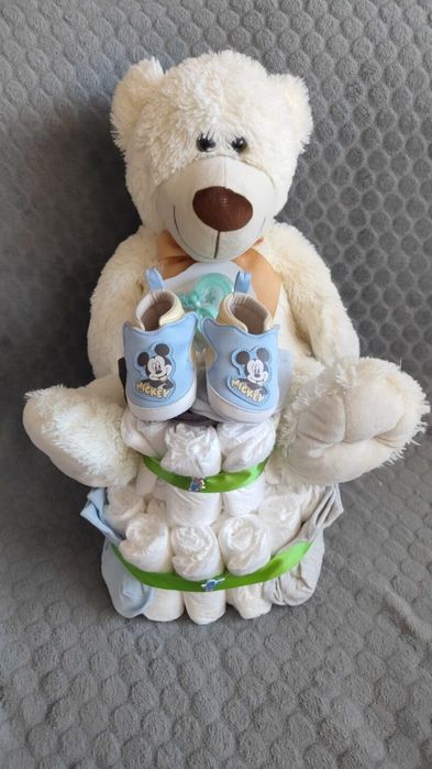 Tort z pampersów , narodziny dziecka, chrzciny,babyshower.