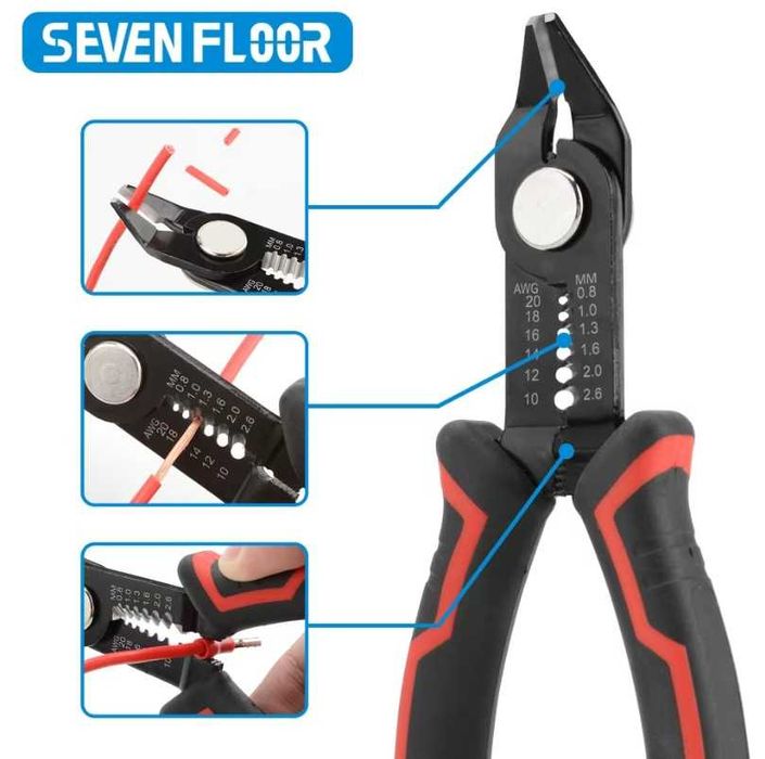 Кусачки / стрипер для проводів 20–10AWG | Різка, зачистка, обжим | Нові