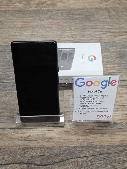 Google Pixel 7a 8/128GB stan db gwarancja