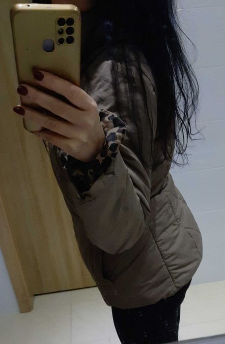 Bezowa zimowa wiosenna kurtka guess 36 38 s m