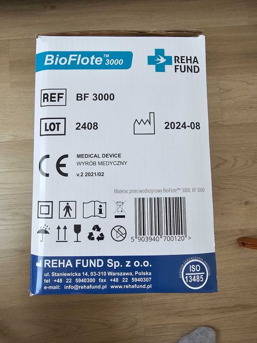 Materac Przeciwodleżynowy RehaFund BioFlote 3000