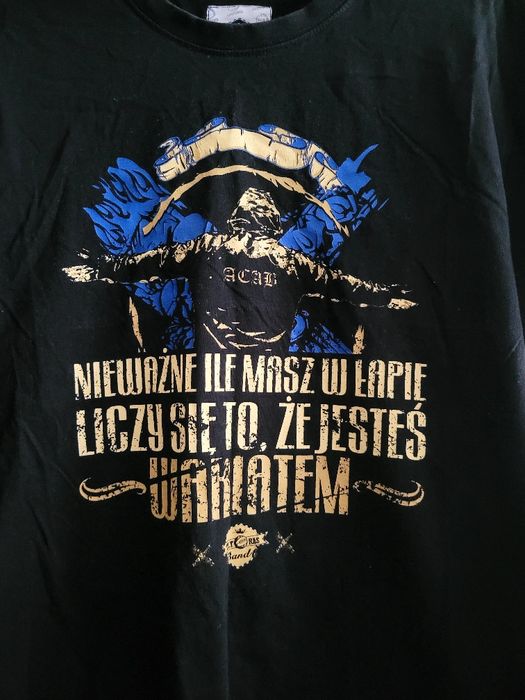 Czarna koszulka z napisem M męska