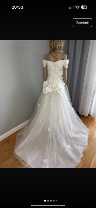 Suknia ślubna vintage lata 80 made in U.S.A.