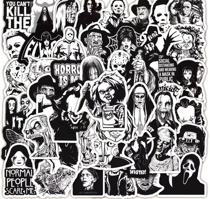 Naklejki stickers horror movies 50szt.