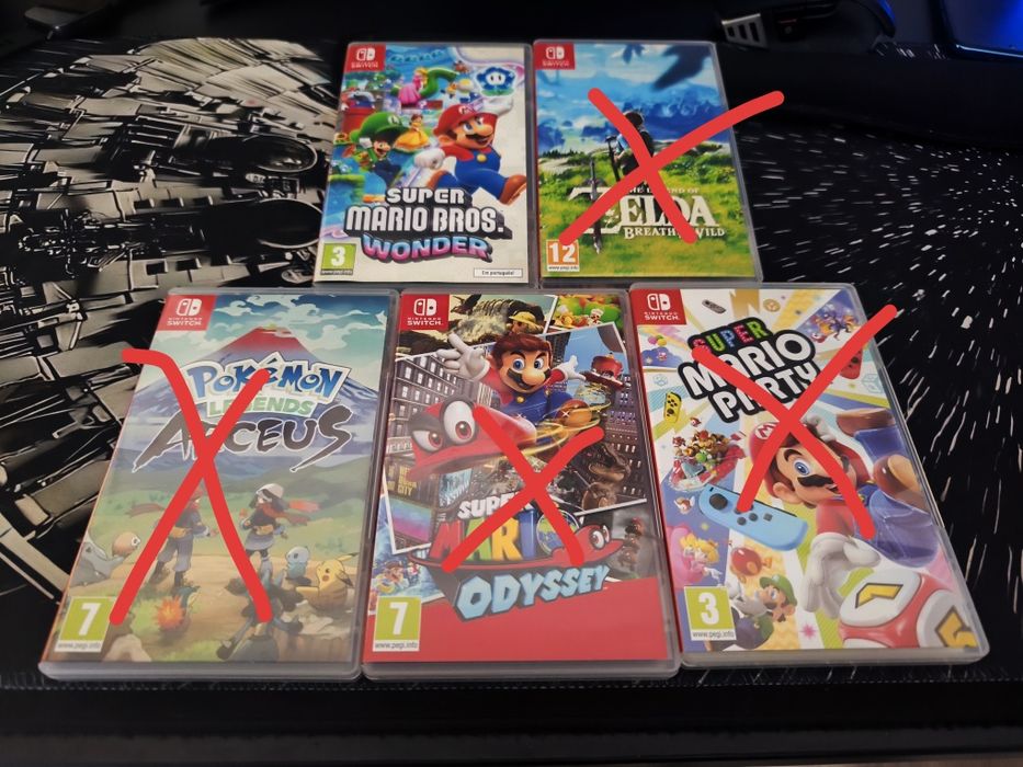 Vendo jogos de Nintendo Switch