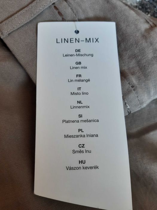 spodnie lniane nowe z metką
