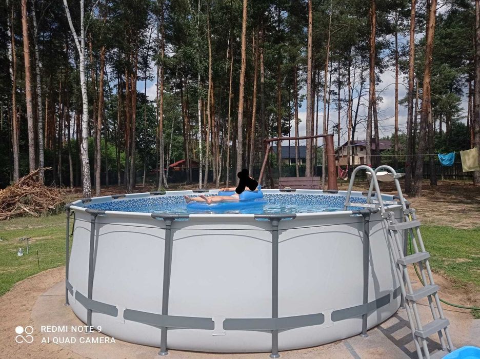 Basen Bestway steel pro max 455x122 z drabinką.