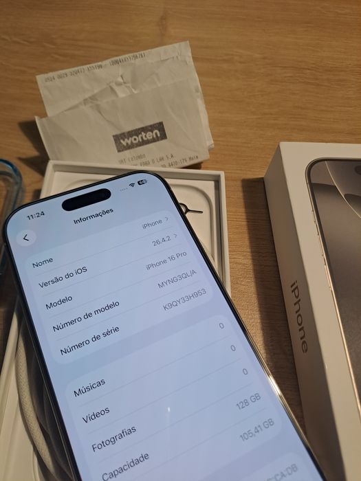 IPhone 16 Pro 128GB Natural C/Fatura e Garantia até 12/2027